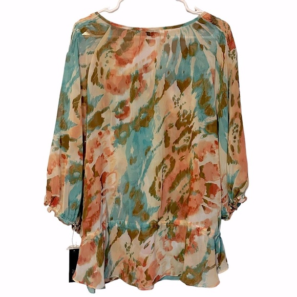 APT. 9 Peplum Drawstring Peasant Blouse NWT Size 2X MN12110 - Picture 5 of 12